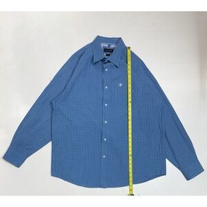 ARIAT Pro Series L/S Casual Western Shirt Size X-LARGE Color BLUE Plaid
